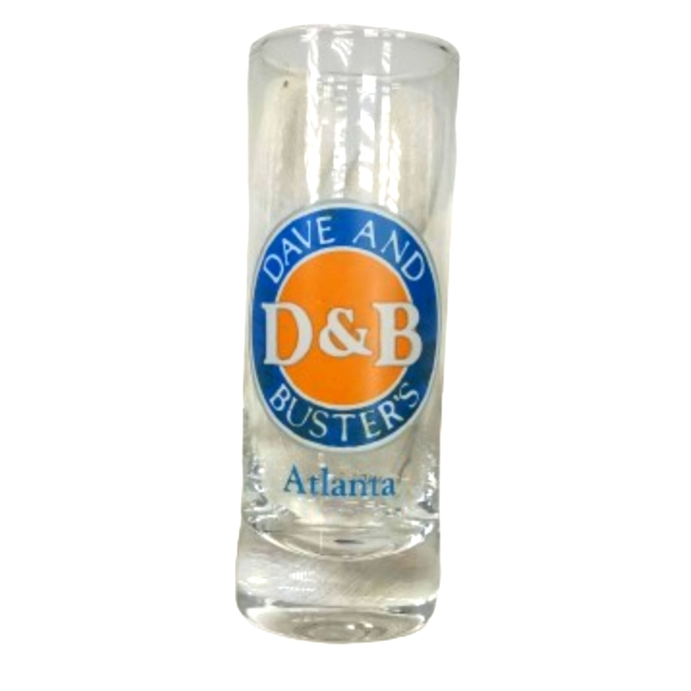 Dave & Busters "Atlanta" 4" 2.5oz Souvenir Tall Shooter Shot Glass